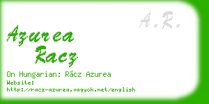azurea racz business card